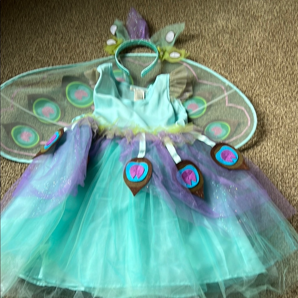 Peacock Fairy Kids Costume - Blue and Purple